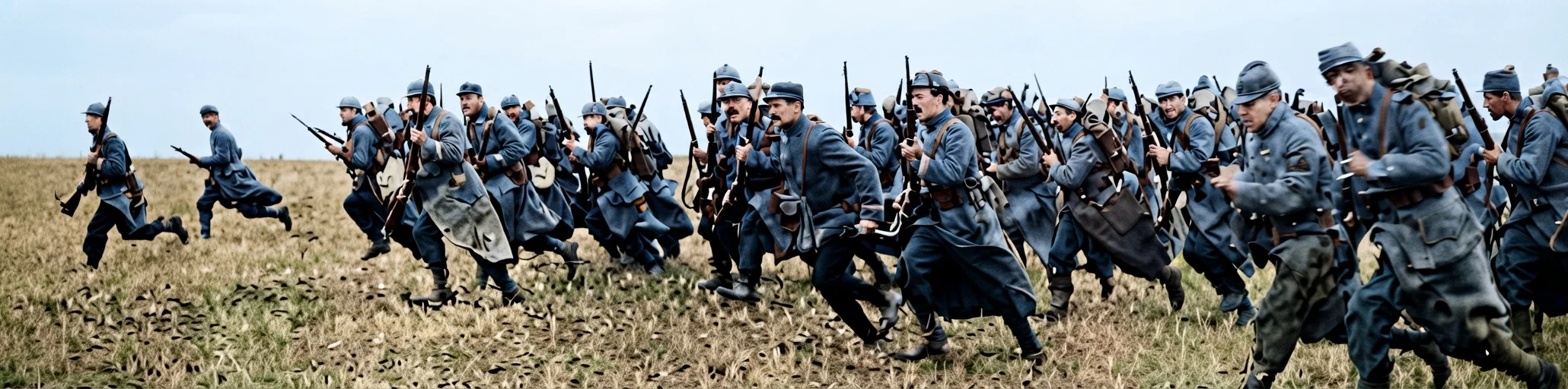 FRENCH INFANTRY ADVANCING ON THE DOUBLE QUICK