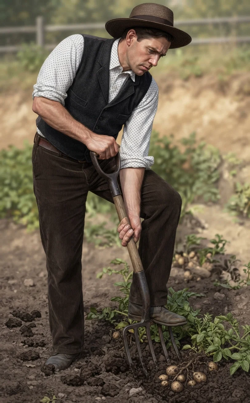 “Enough potatoes for dinner.”