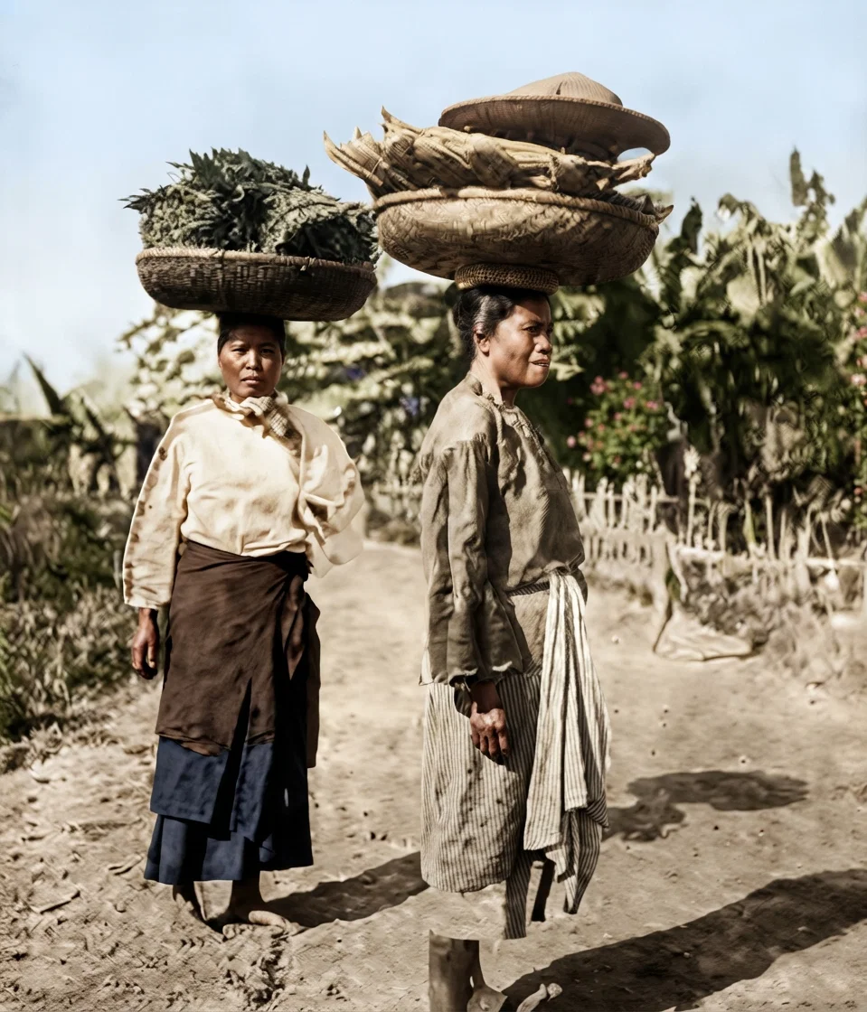 MARKET WOMEN FROM THE COUNTRY.