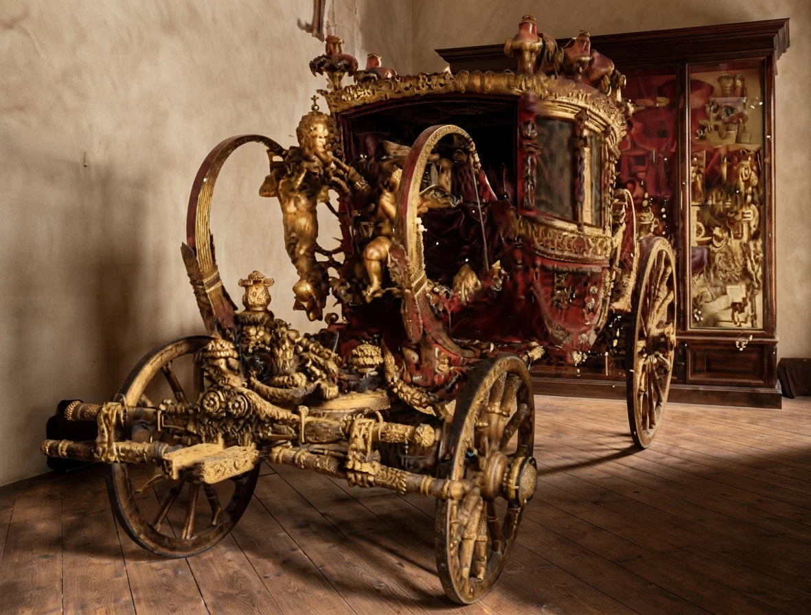 The Magnificent Carriage of the Pope Used on Great Occasions Before the Fall of His Temporal Power.
