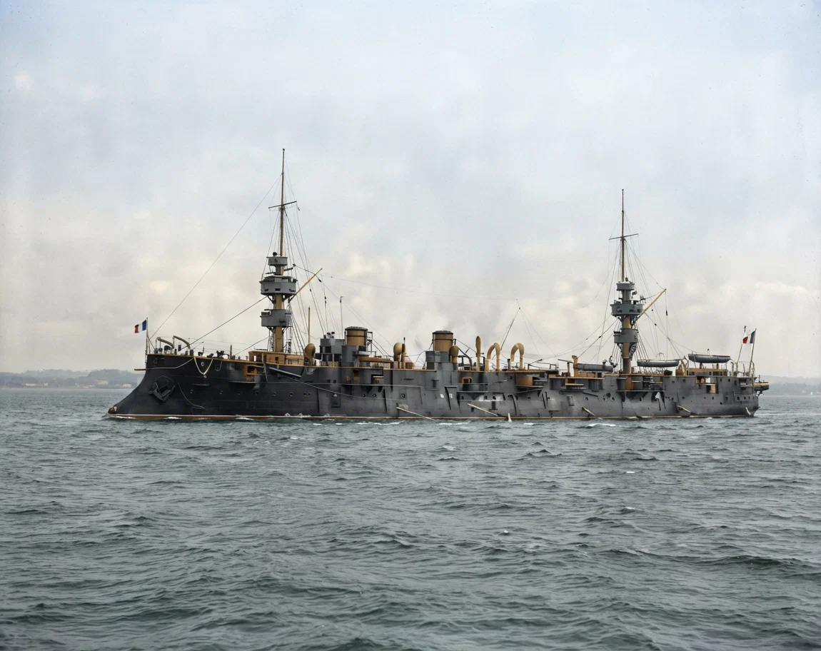"Jean Bart," representing the French navy in the naval review of Hampton Roads.