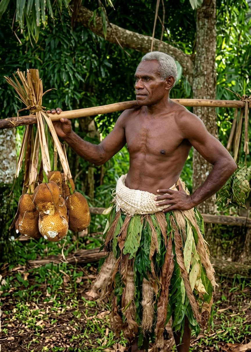 A FRUIT VENDER IN FIJI