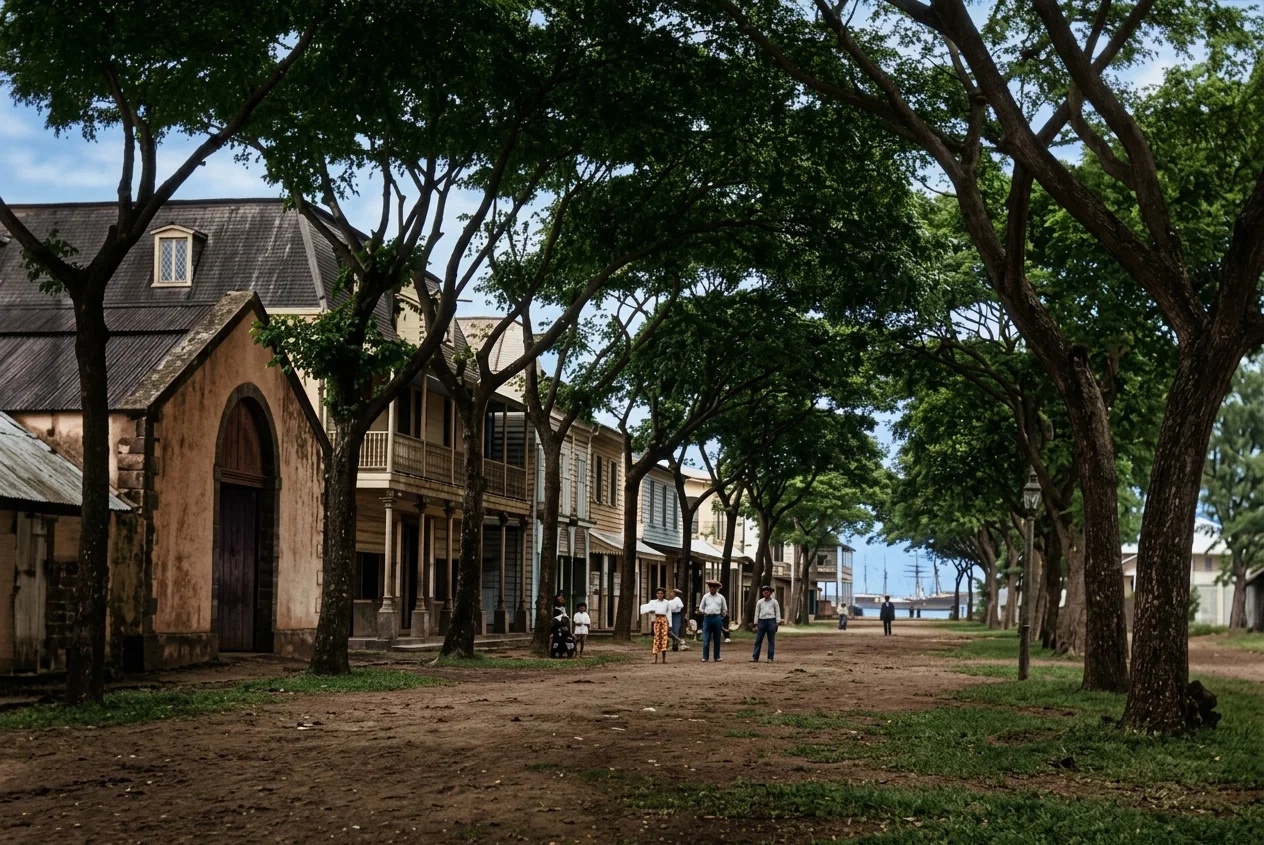 STREET SCENE IN PAPEETE, TAHITI