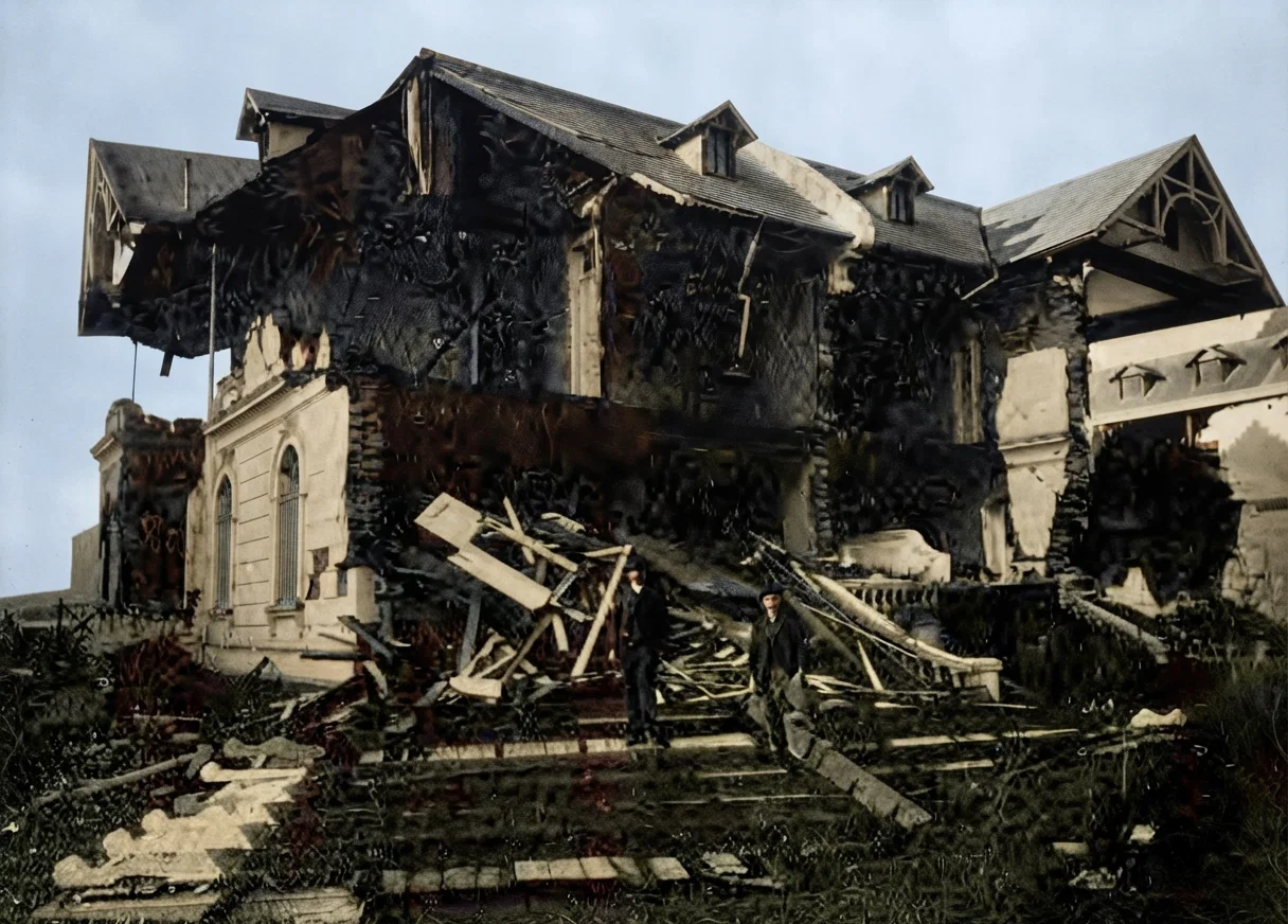 Home of Admiral Simpson, Vina del Mar, Chile, after the earthquake of Aug. 16, 1906.