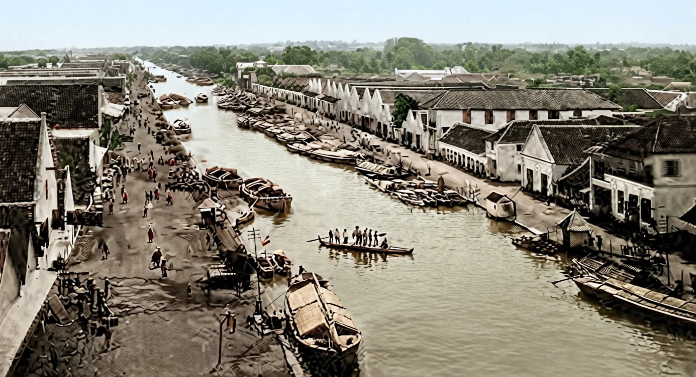 A River Scene in Soerabaya