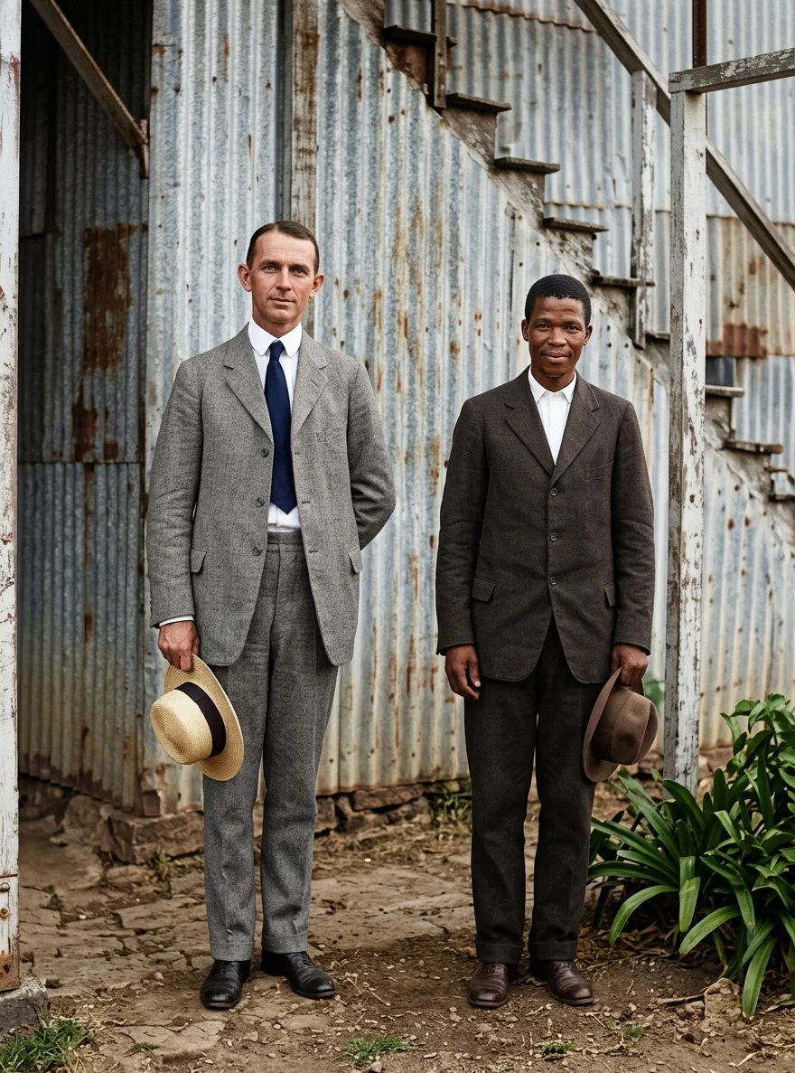 AT RIGHT, FIRST FRUITS AMONG HOTTENTOTS; AT LEFT, THE BROTHER WHO WON HIM TO CHRIST