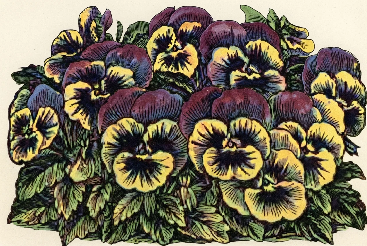 New Pansies, Sweet Peas, Carnations. 5 pkts. 5 colors, 10 cts.; 15 pkts. 25c.