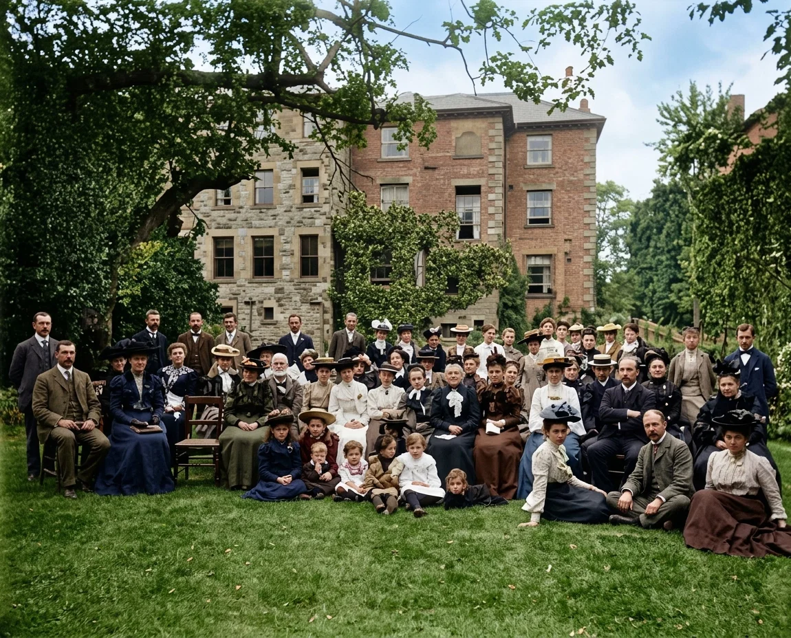 ON THE LAWN AT THE LEICESTER SANITARIUM