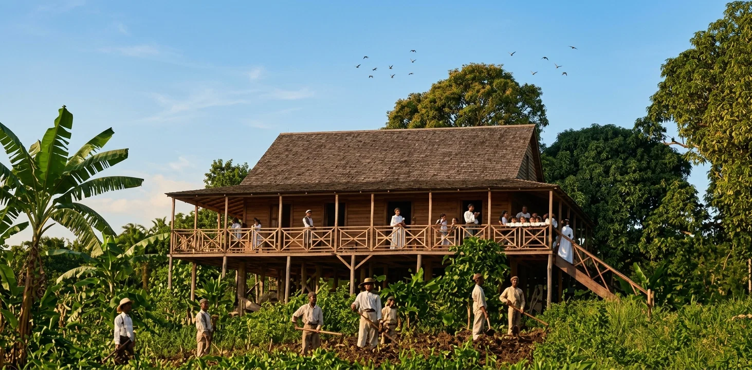 VIEW ON THE WEST INDIAN SCHOOL FARM, JAMAICA