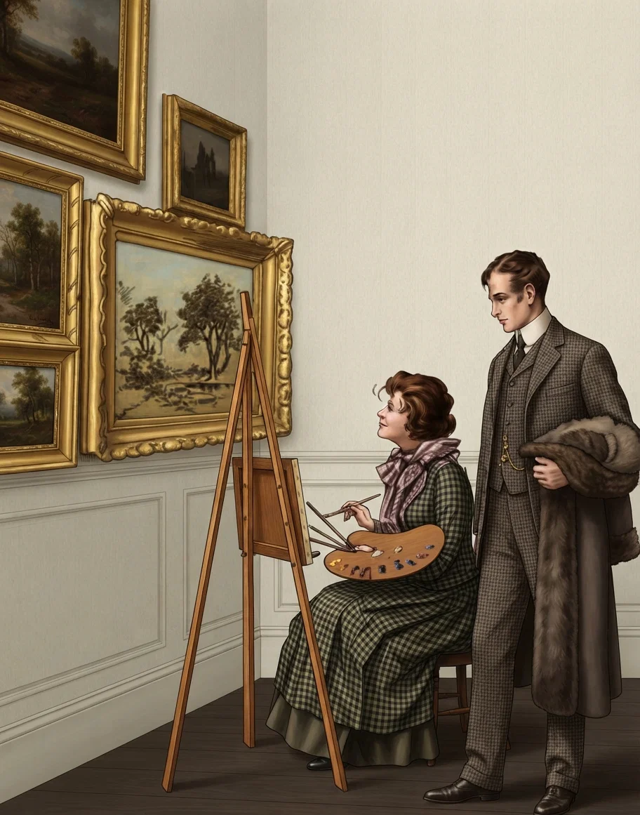 She did not seem to be looking at her painting at all, but only at the great master painting. That is just what God wants us to do — keep looking at Christ, the Pattern.