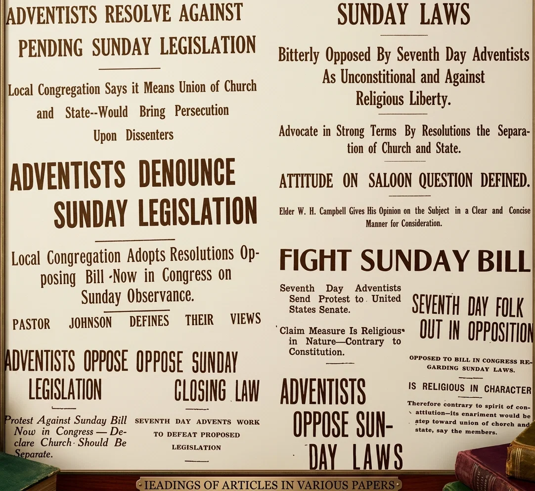 HEADINGS OF ARTICLES IN VARIOUS PAPERS