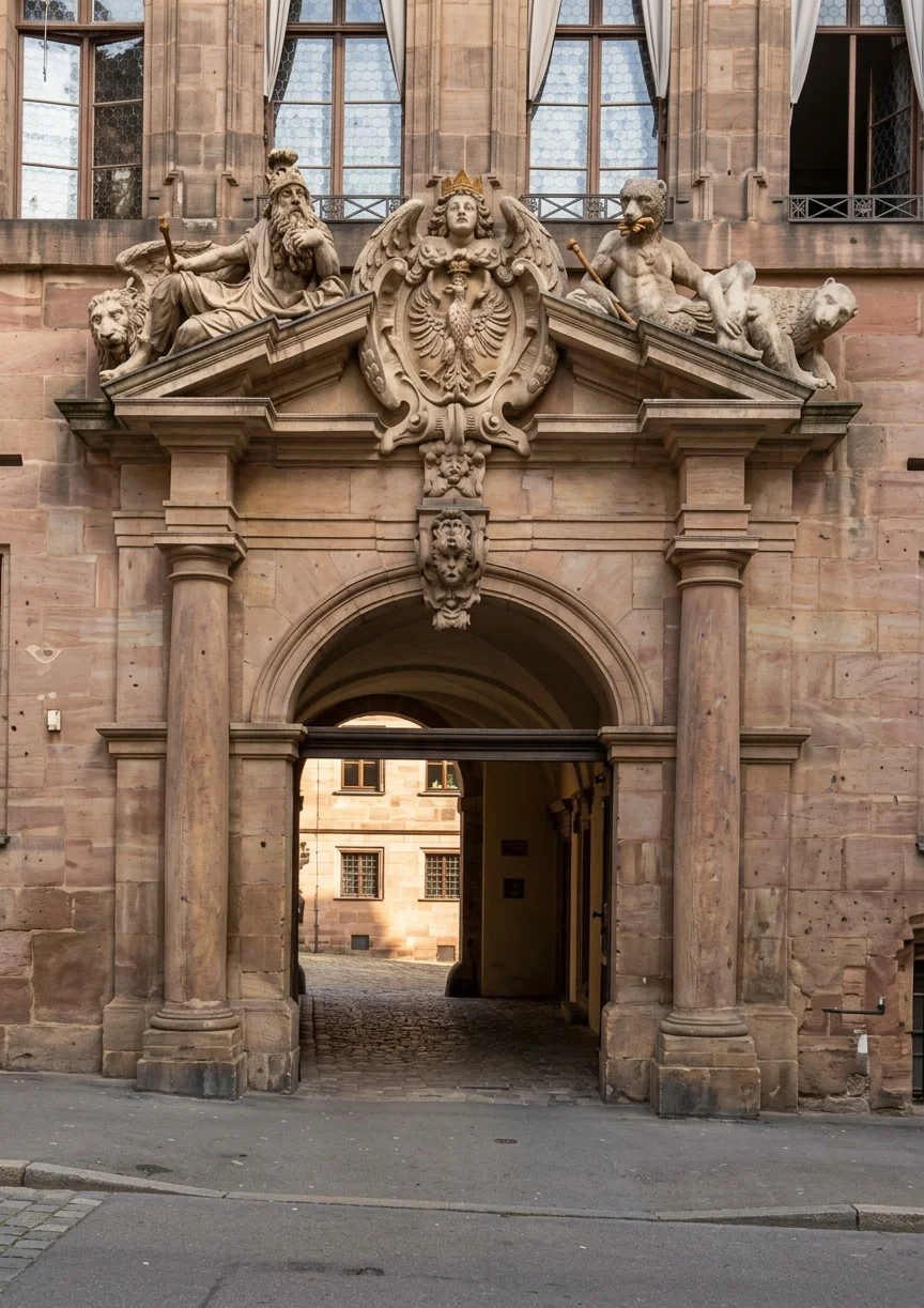 An Entrance to the Nurnberg (Bavaria) 'City Hall