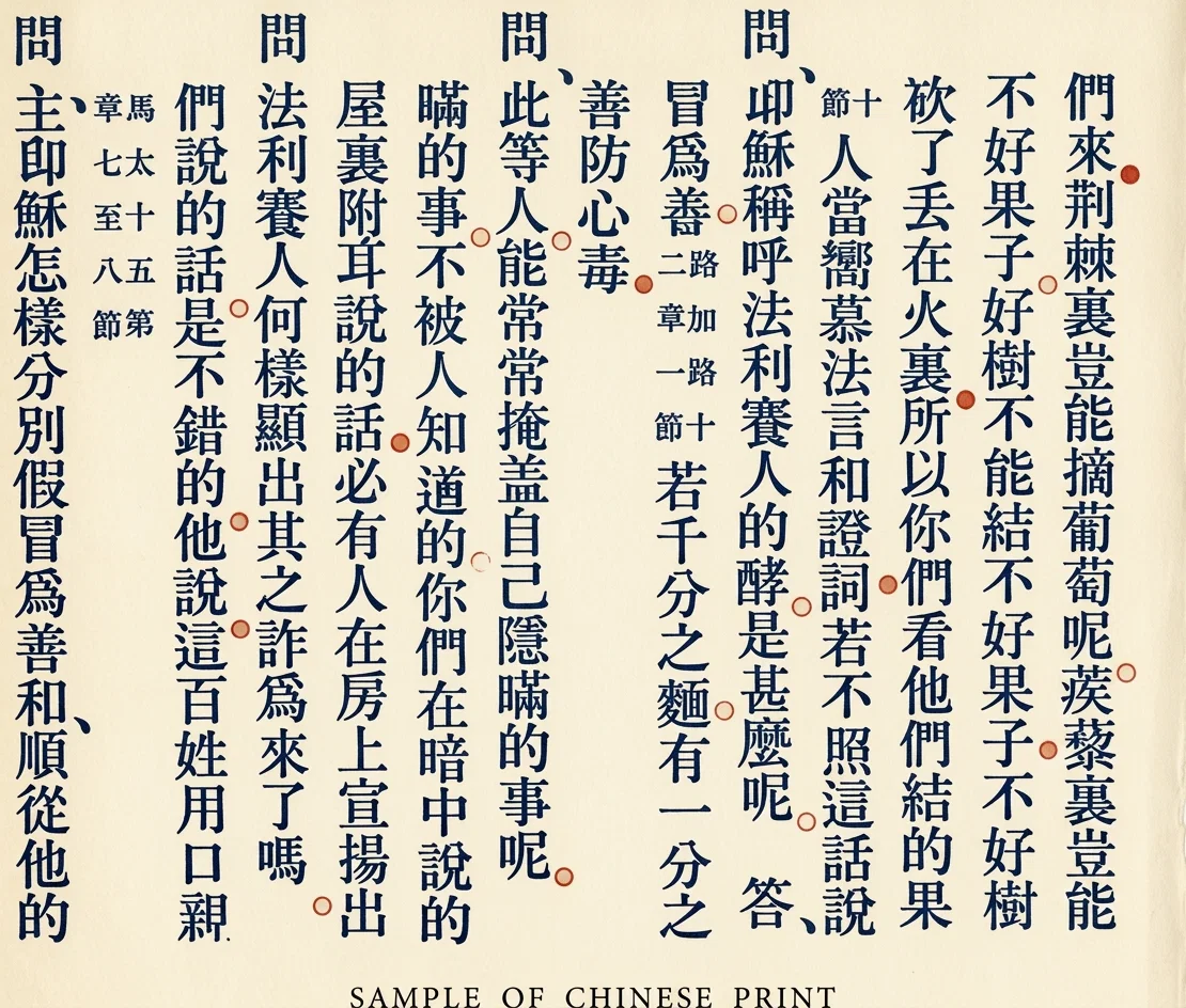 SAMPLE OF CHINESE PRINT