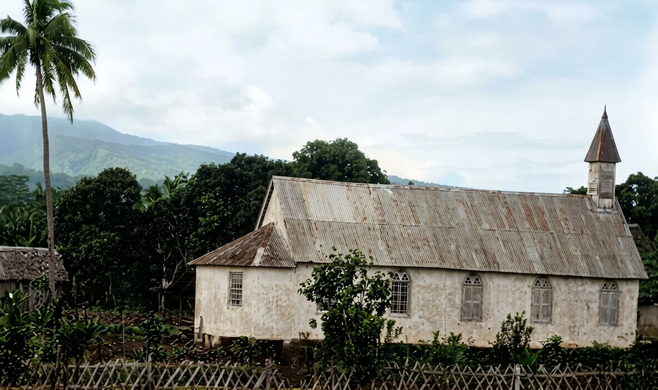 A Protestant Church on Tahiti.