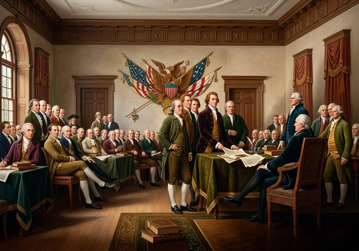 Signing of the Declaration of Independence, July 4, 1776