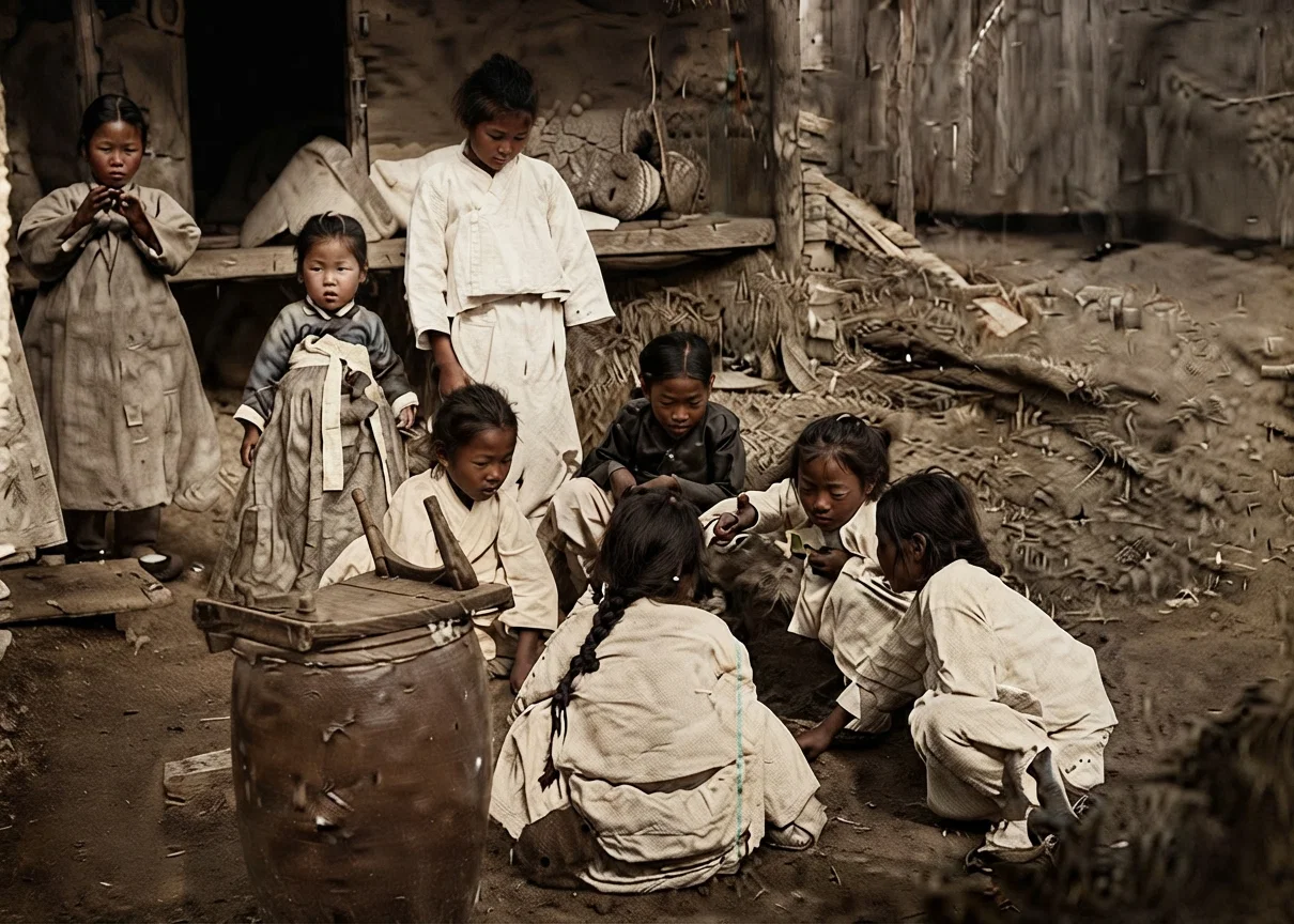 Korean Children at Play.