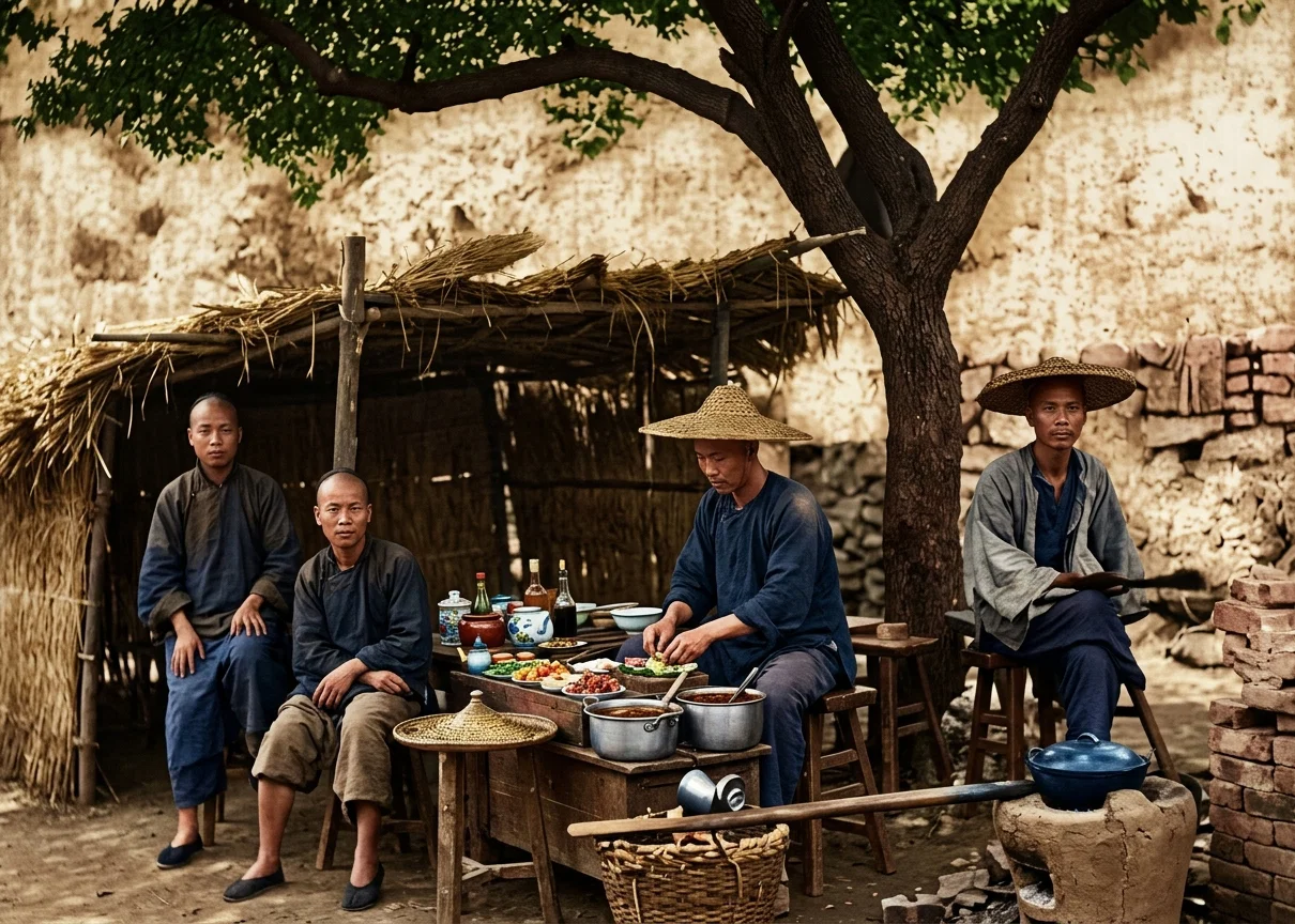 A BOOTH RESTAURANT IN THE STREET