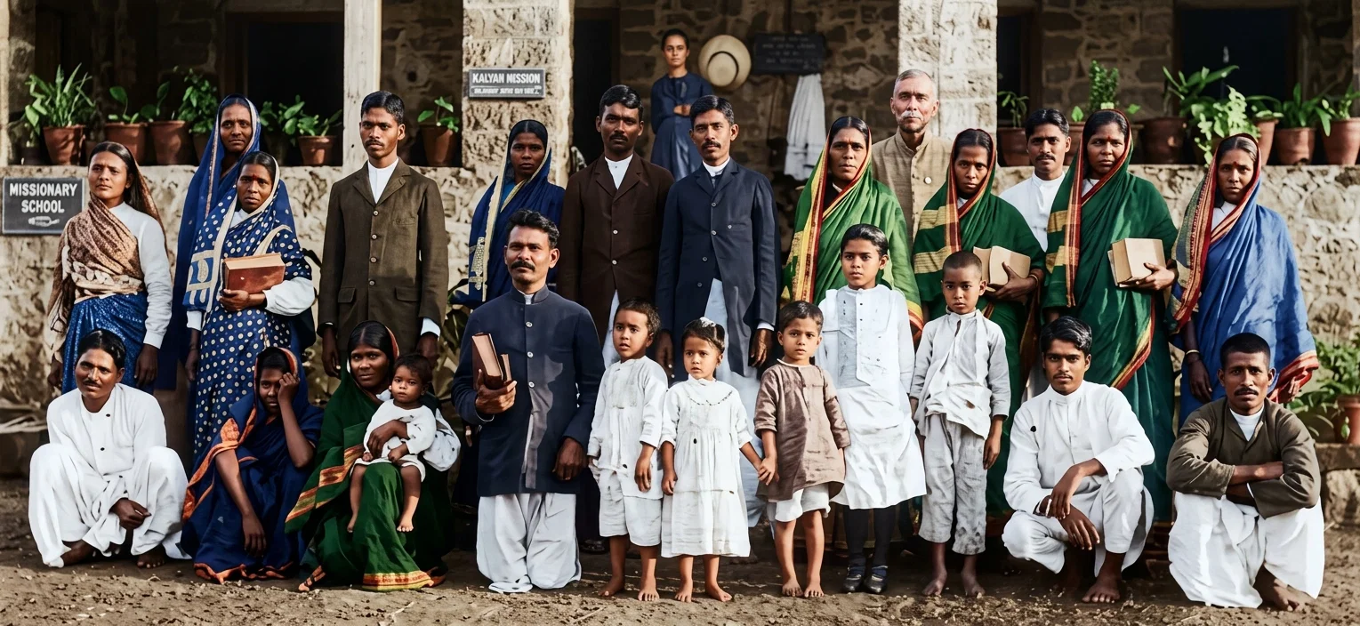 A Group of Native Workers and Believers at Our Kalyan Mission