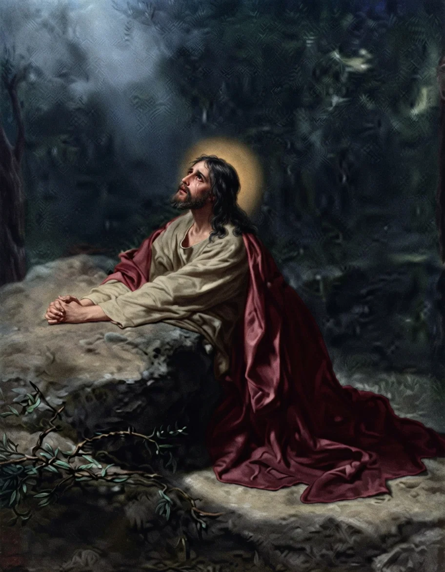 Hofmann Jesus in Gethsemane.
