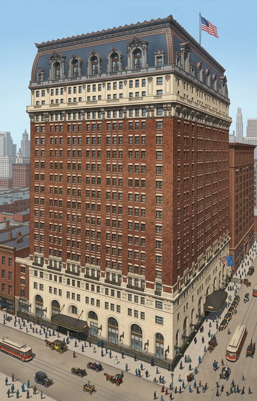 “Hotel La Salle,” Chicago, where many of the important meetings were held