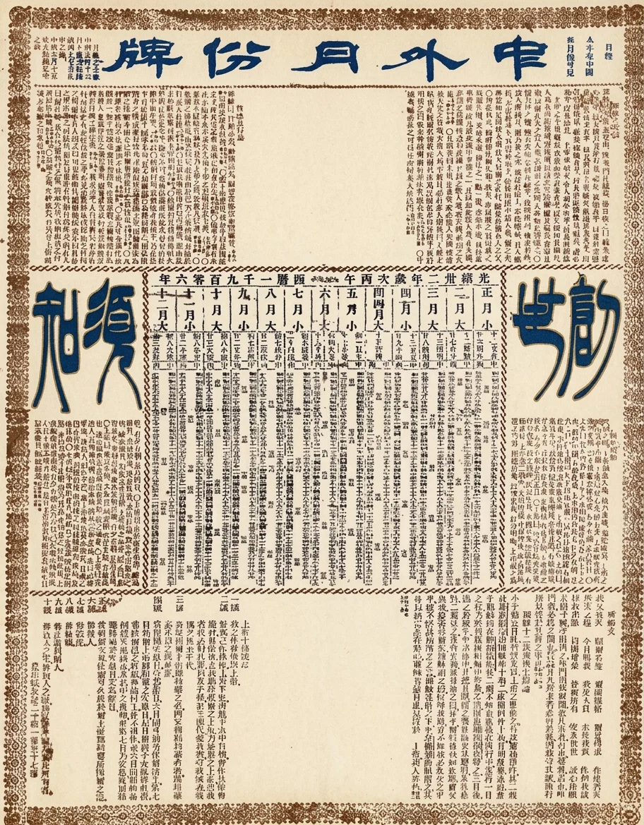 SABBATH CALENDAR IN CHINESE