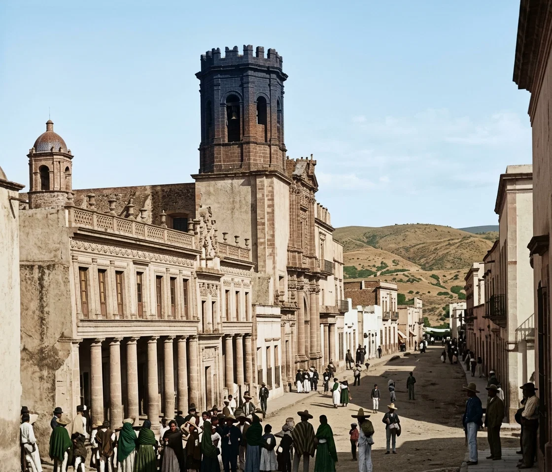 A MEXICAN STREET SCENE