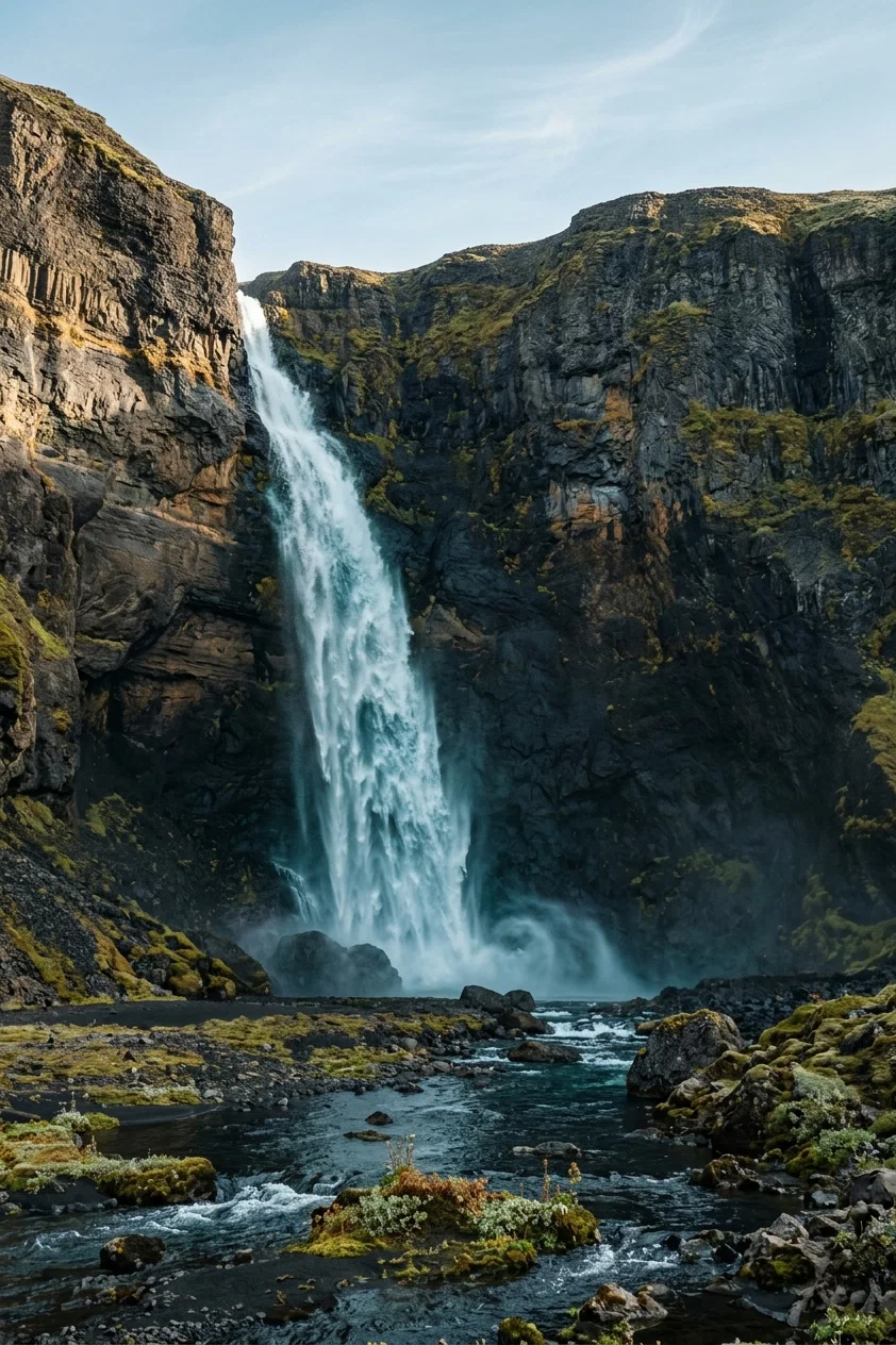THE HAIFORS WATERFALL, ICELAND