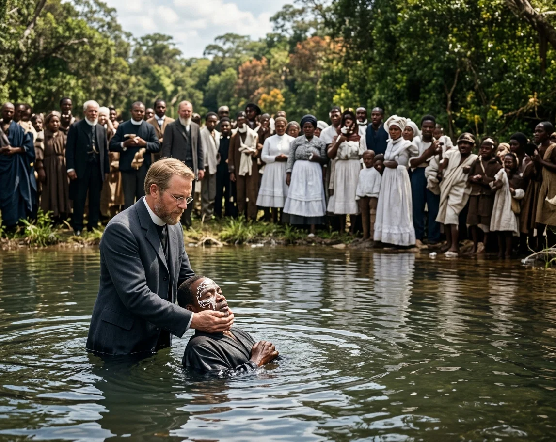 BAPTISMAL SCENE IN KAFIRLAND,
SOUTH AFRICA