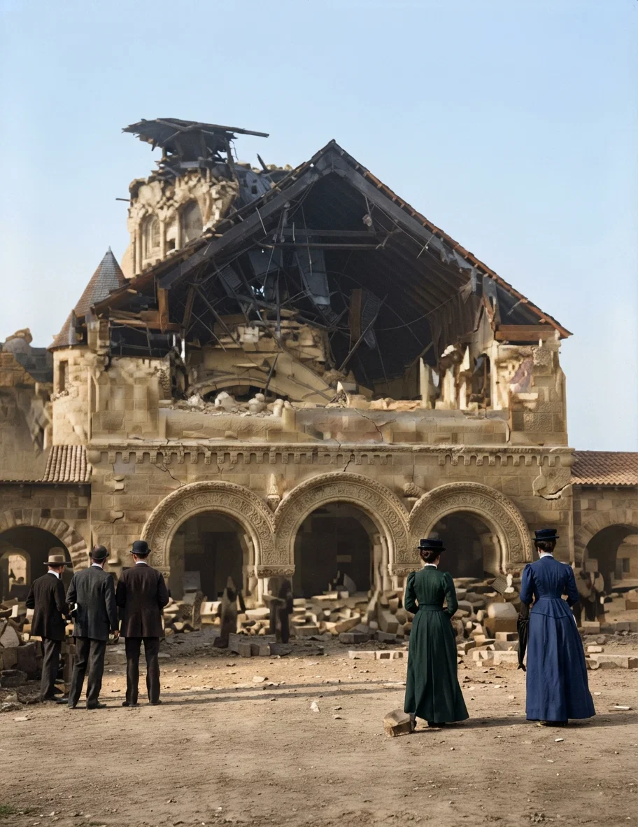 Memorial Chapel after the earthquake.