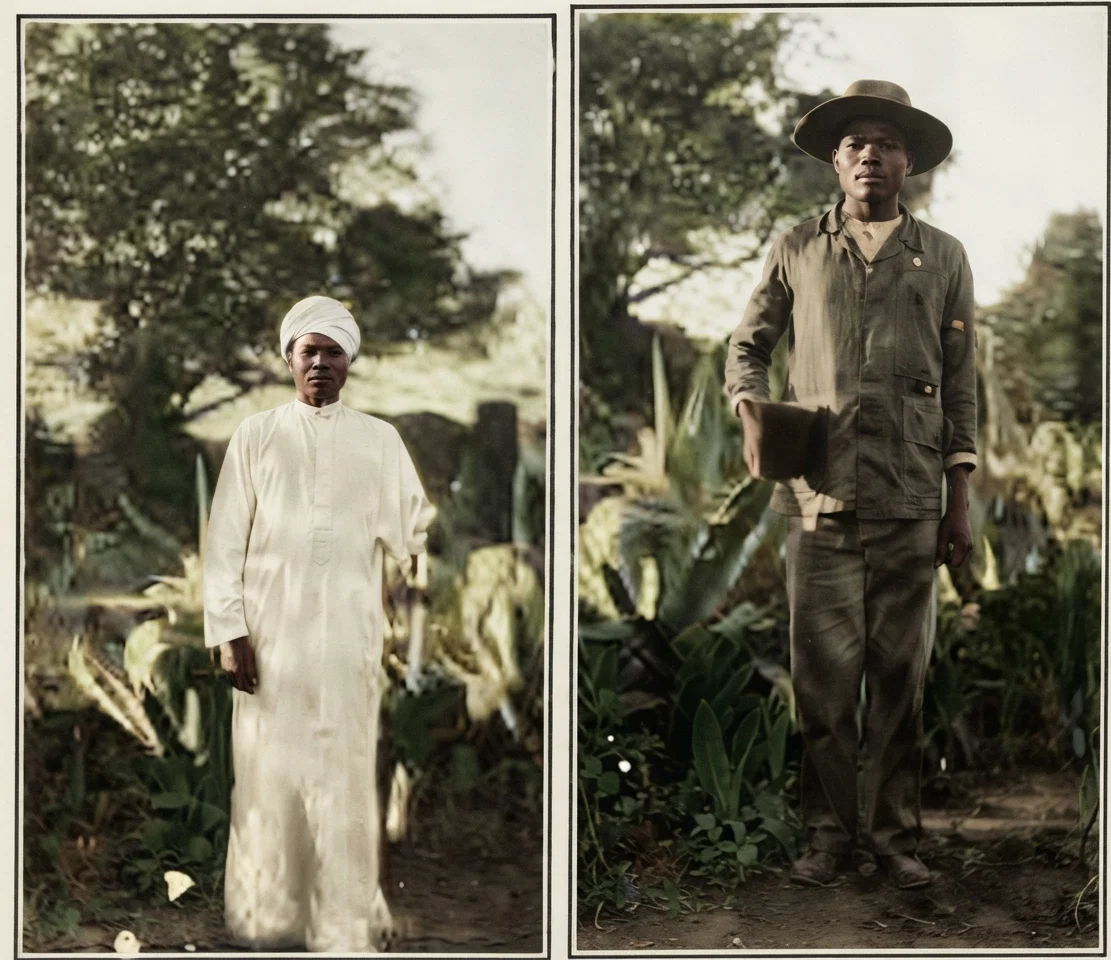 Liwonde a Yao, Rescued from Islam, in Moslem and Native Dress