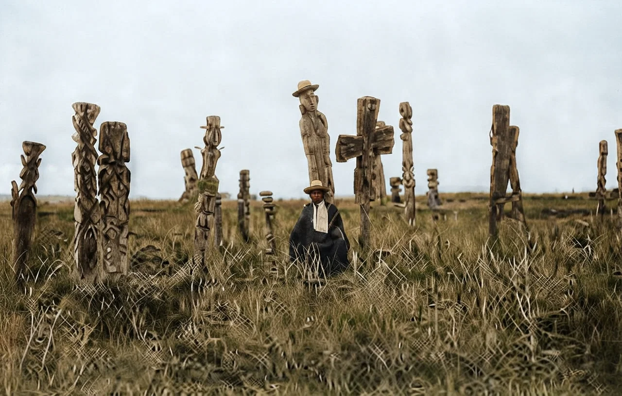 Mapouche Indian Cemetery.