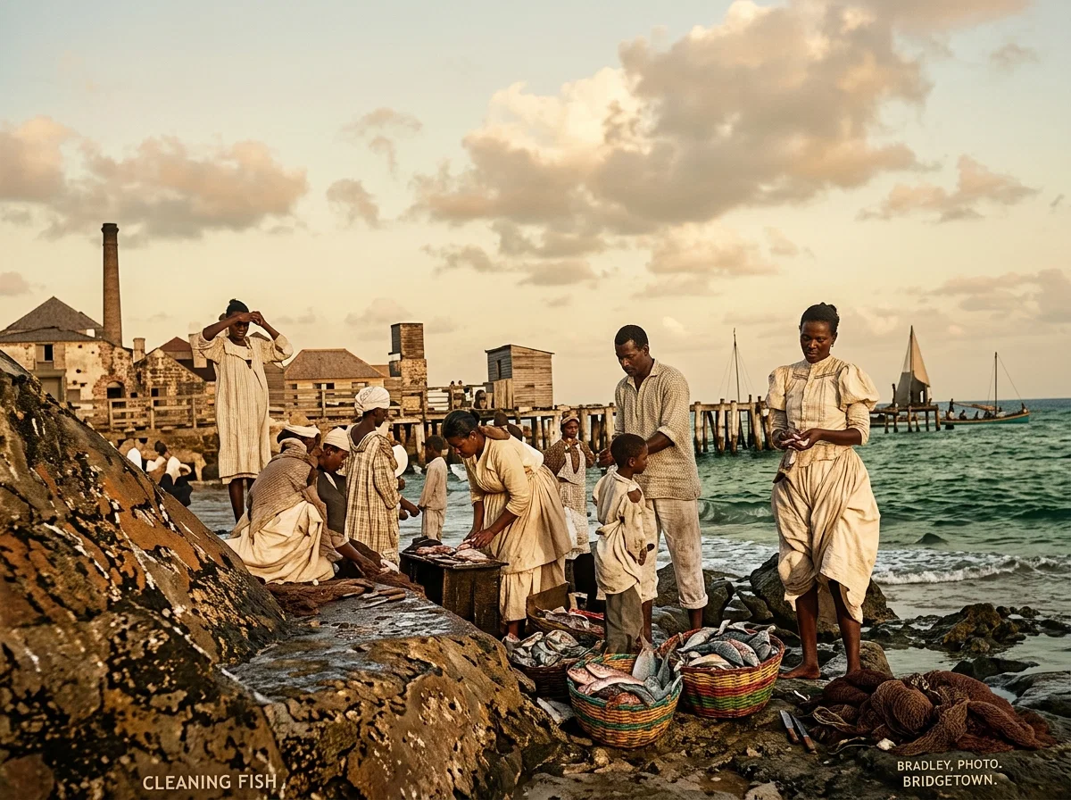 Cleaning Fish, Barbados.