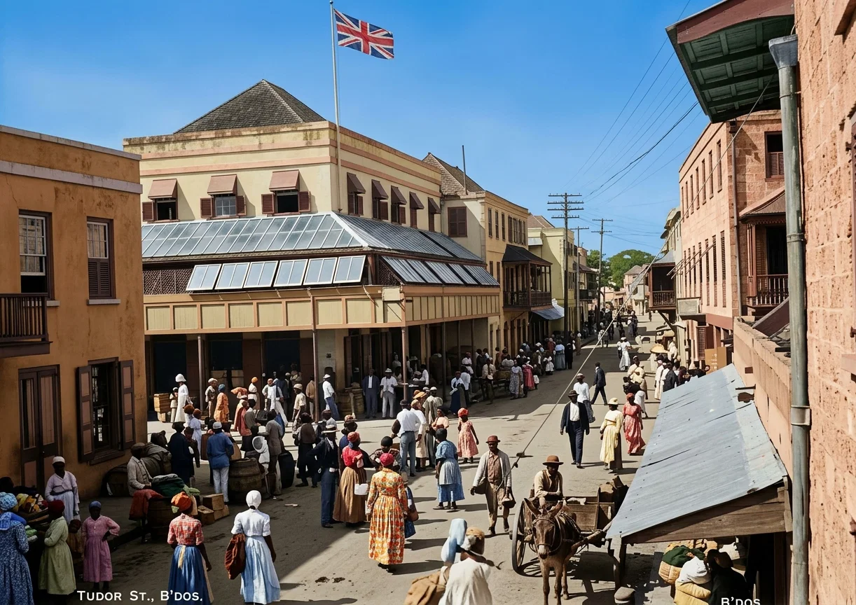 STREET SCENE IN BARBADOS