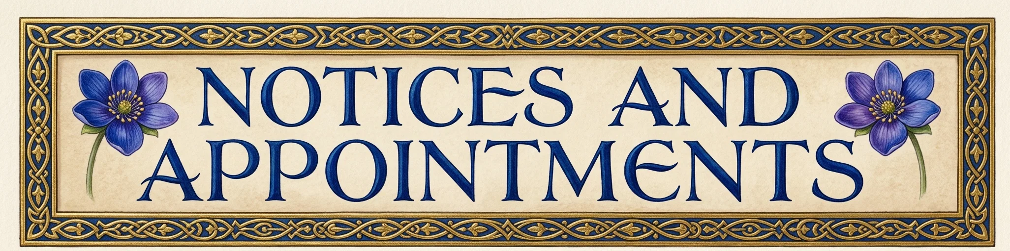 NOTICES AND APPOINTMENTS