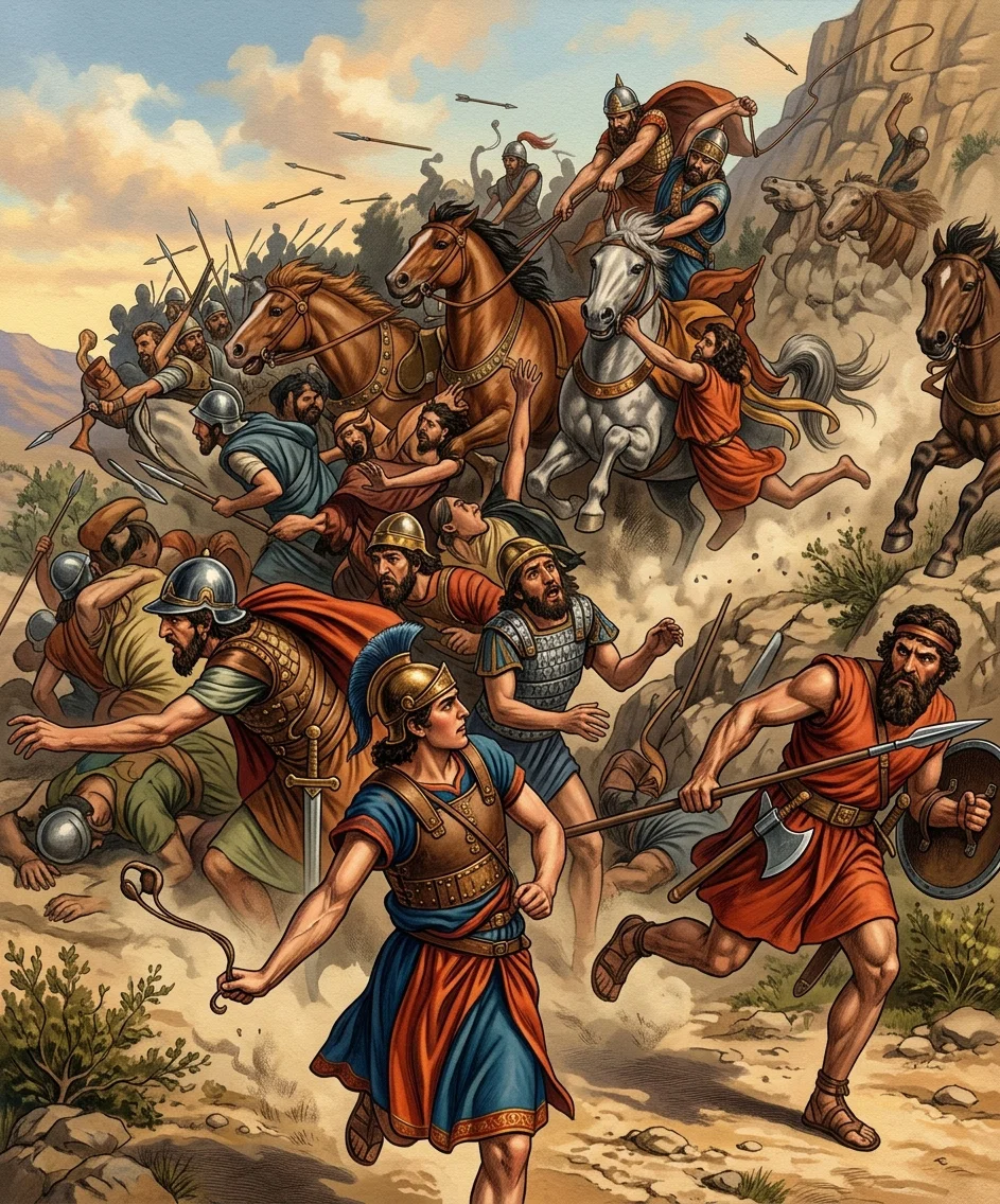 Full Page Illustration from “A Man of Valor”