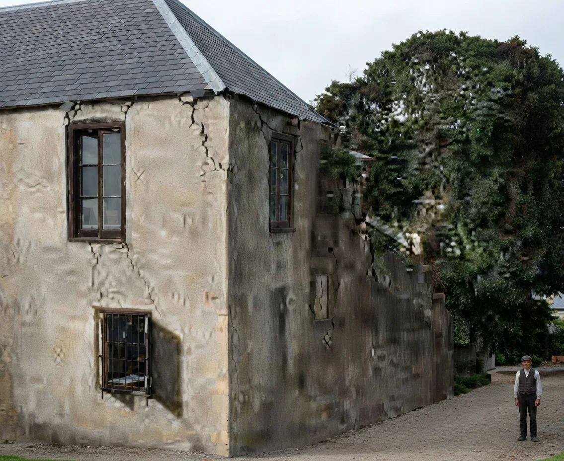 Rear View of the S. D. A. Church after the Earthquake.
