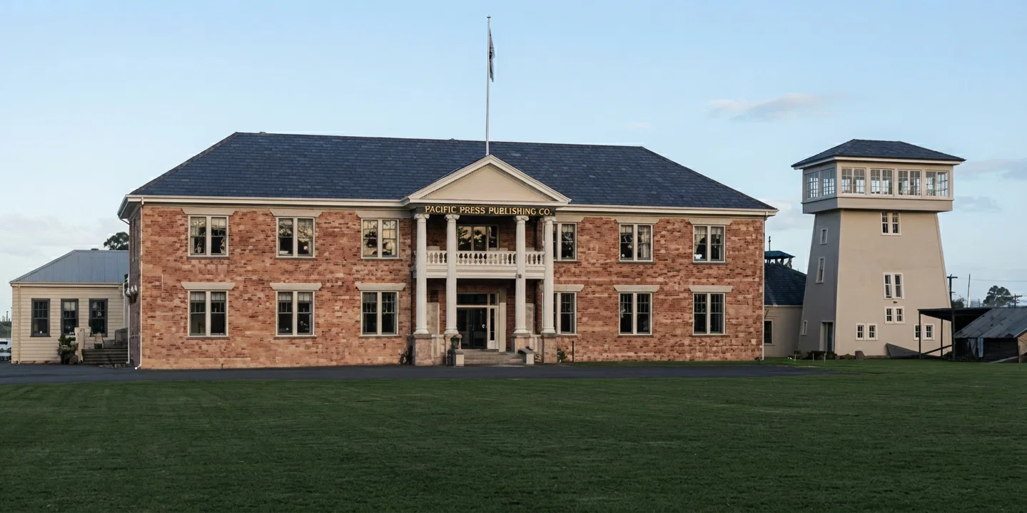 PACIFIC PRESS BUILDING BEFORE THE FIRE.