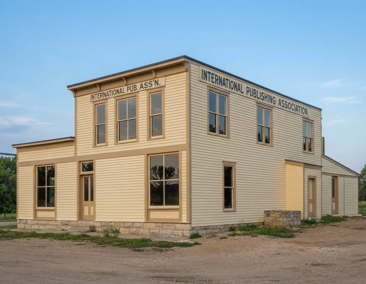 Cut of the Office of the International Publishing Association, at College View, Nebraska.