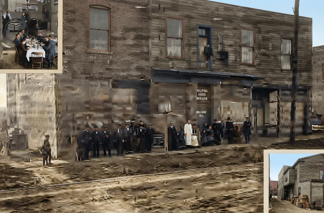 Three Views of Helping Hand Mission, Butte, Montana.