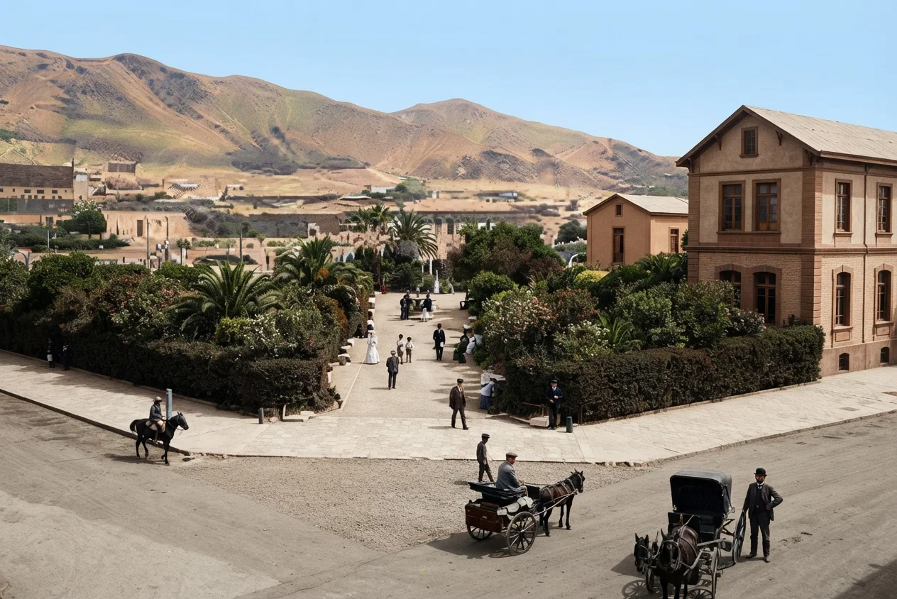 Railroad Plaza in Antofagasta, Chile.