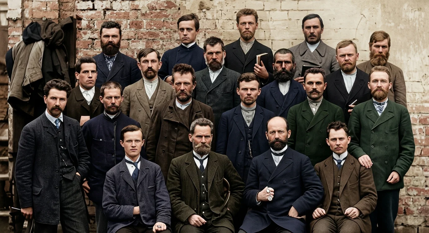 LABORERS AT A GENERAL MEETING IN RUSSIA