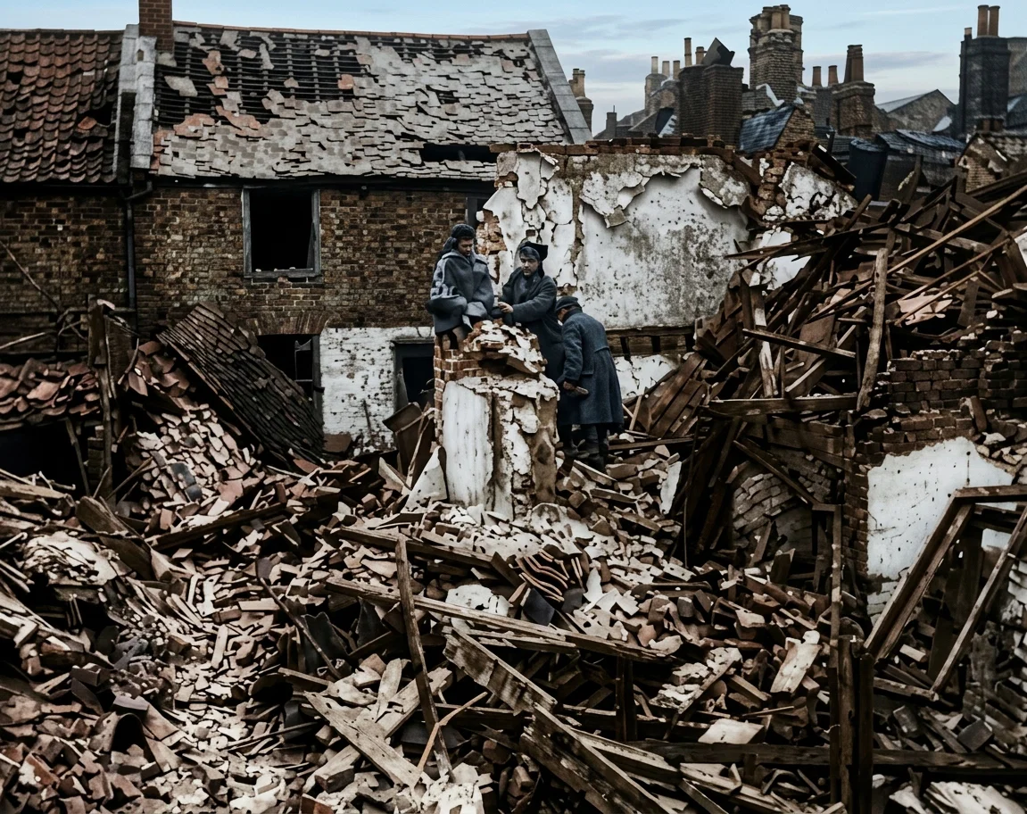 © Underwood & Underwood
Damaged Houses in Albert Road, King's Lynn, England
