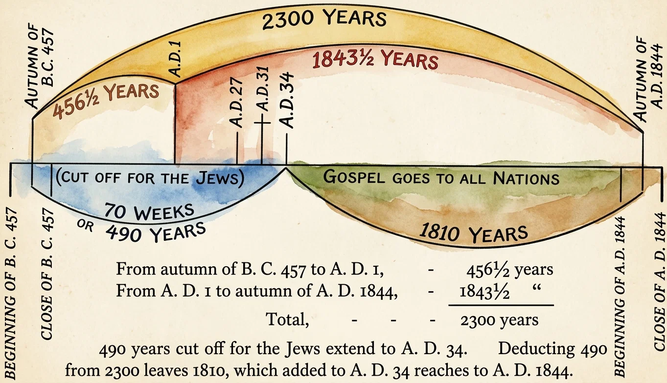 DIAGRAM OF THE 2300 DAYS. (Symbolic Time.)