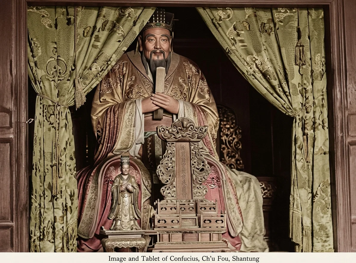 Image and Tablet of Confucius, Ch'u Fou, Shantung