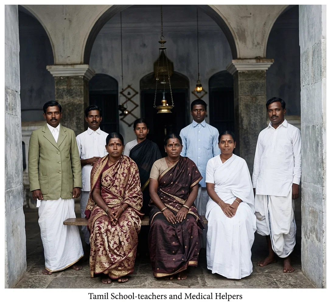 Tamil School-teachers and Medical Helpers