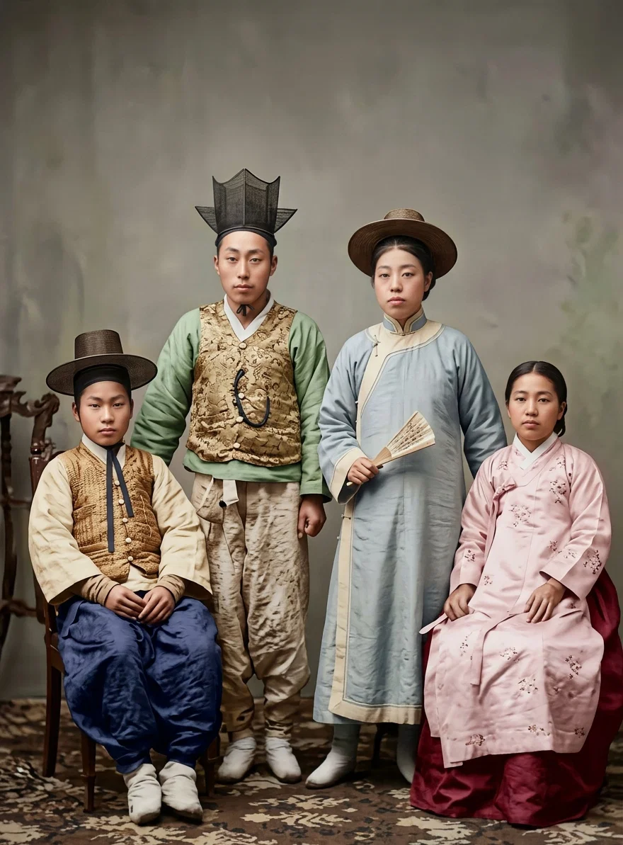 Korean Men in Native Dress