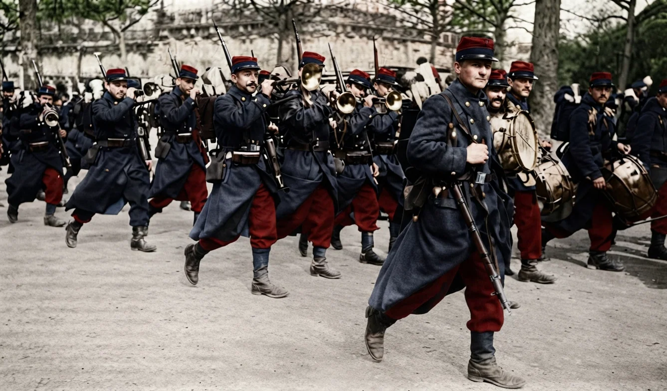 French troops — one of the army corps that were ordered to the front