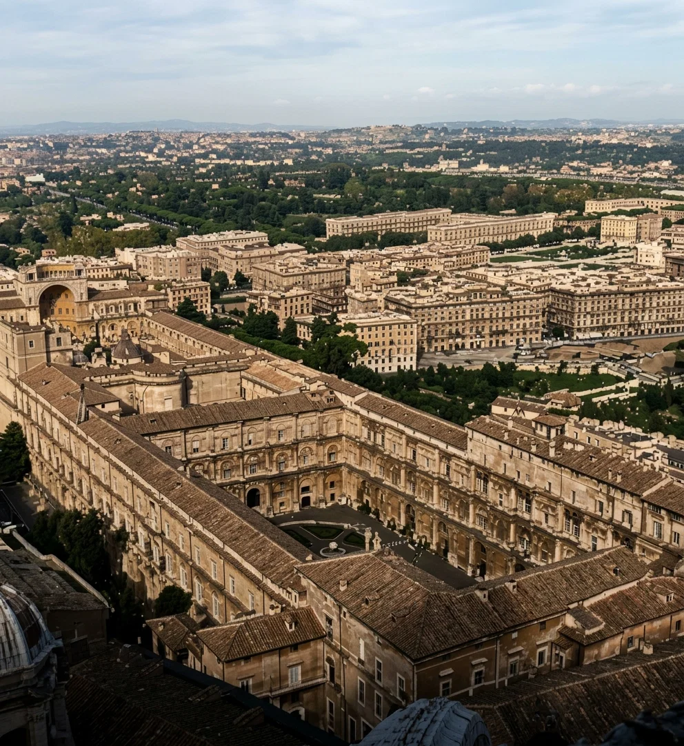 THE VATICAN FROM THE DOME OF ST. PETER'S