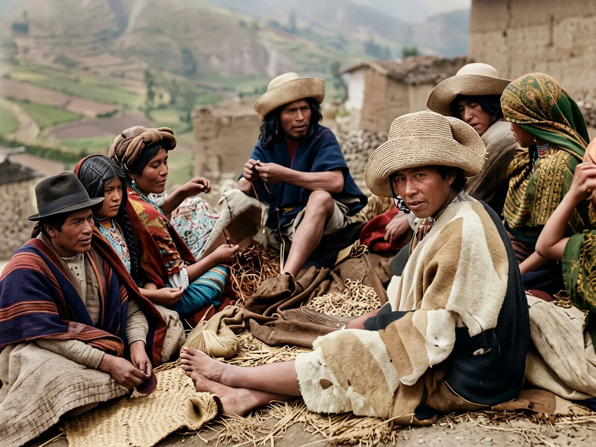Costumes of Native Indians of Ecuador.
