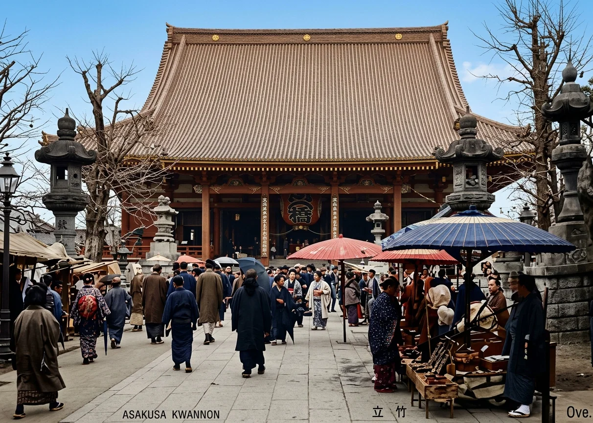 Buddhist Temple, Asakusa Park, Tokyo